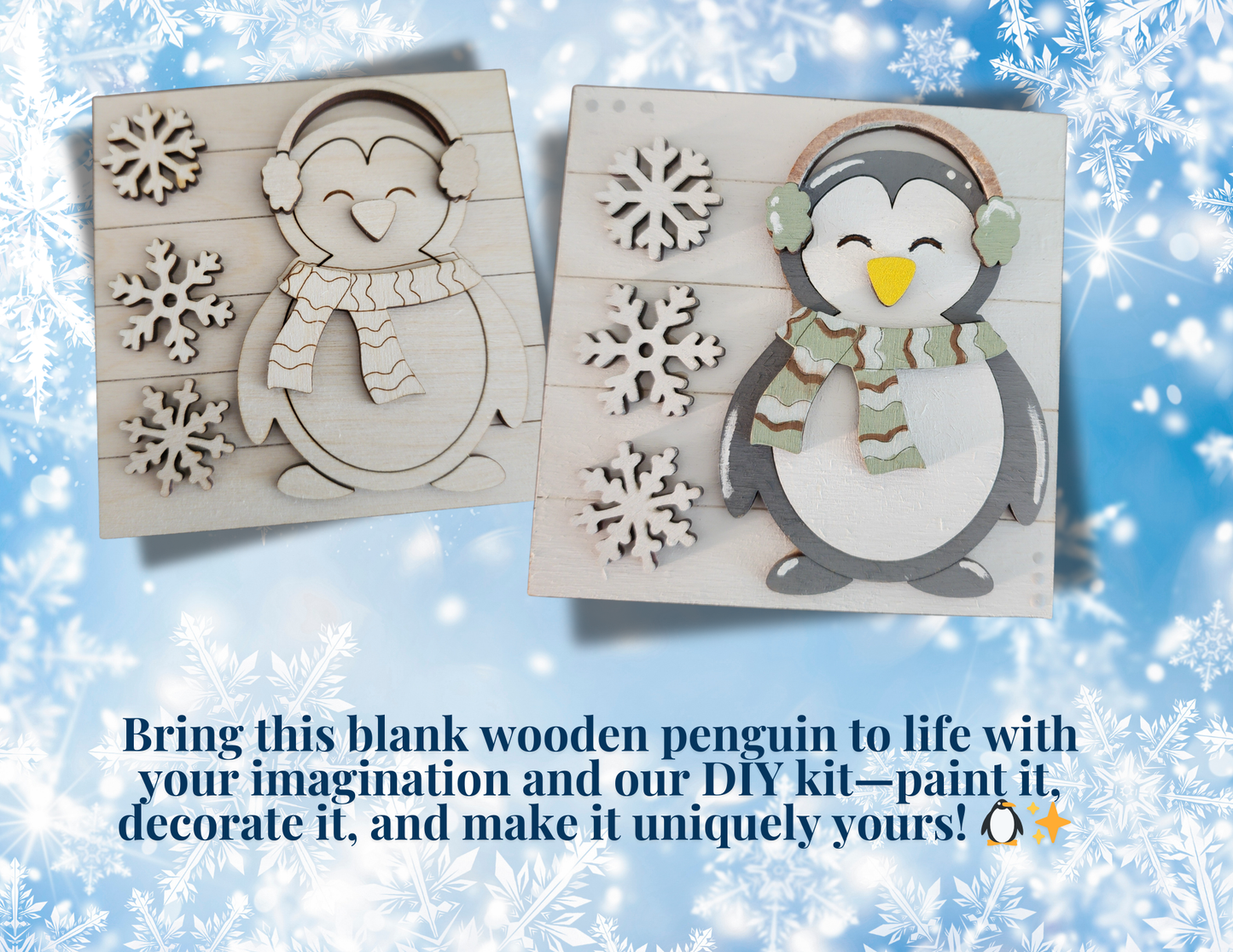 Penguin with Snowflakes DIY Kit