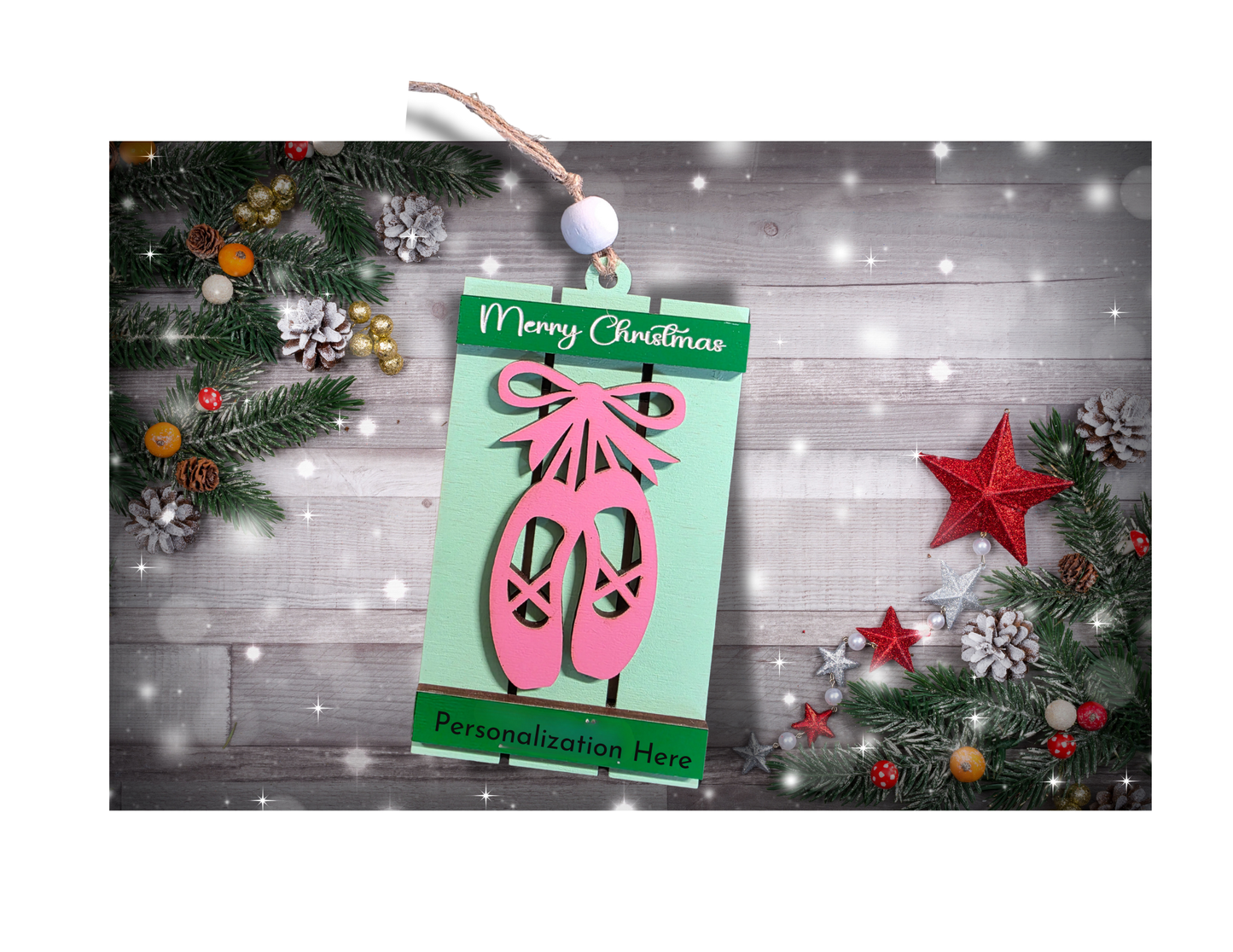Personalized Christmas Gift Card Holder – Handmade Wooden Ornament