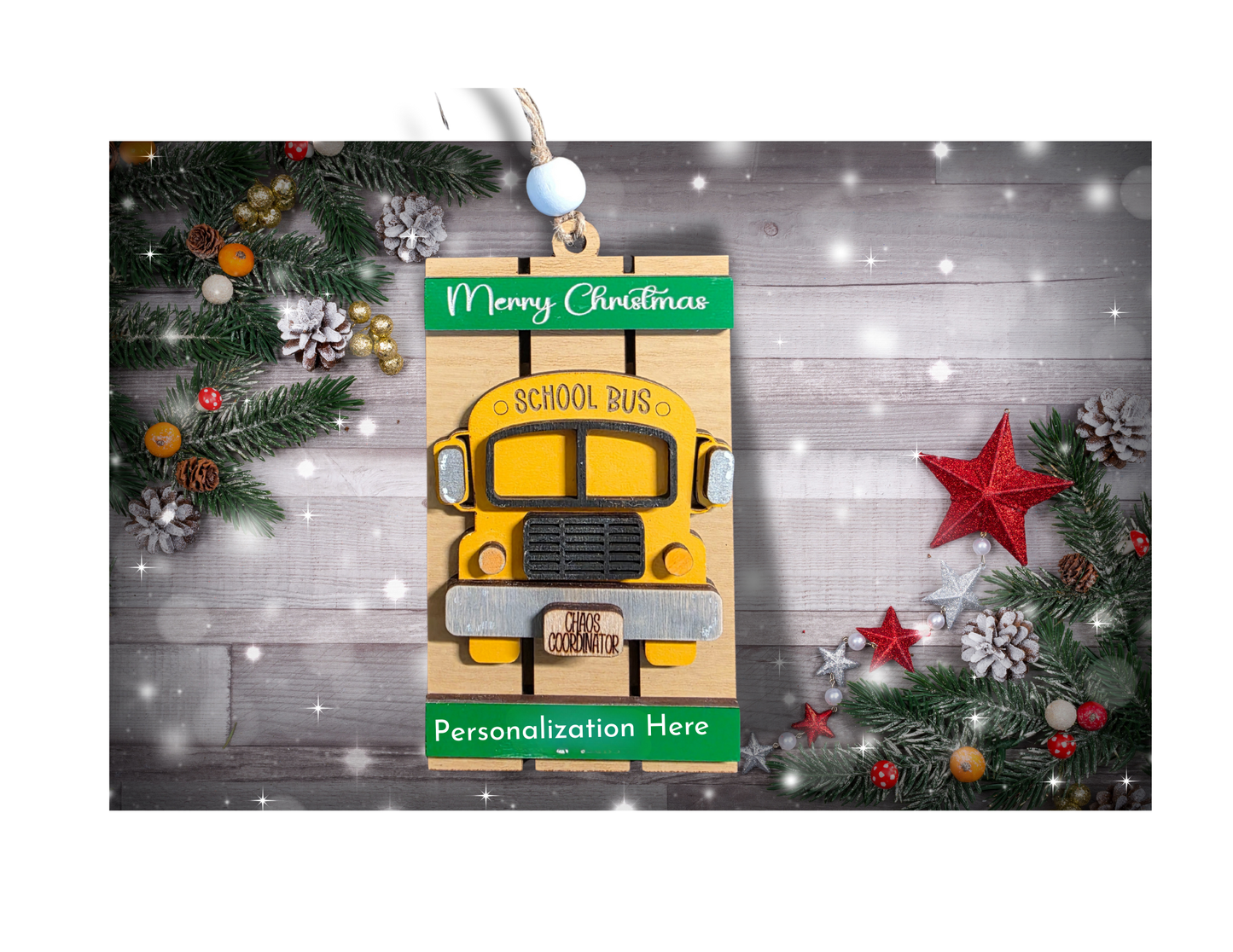 Personalized Christmas Gift Card Holder – Handmade Wooden Ornament