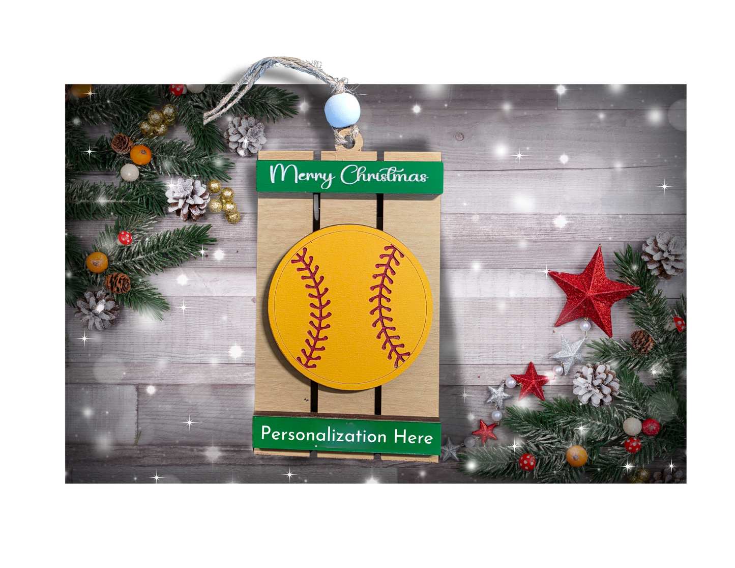 Personalized Christmas Gift Card Holder – Handmade Wooden Ornament