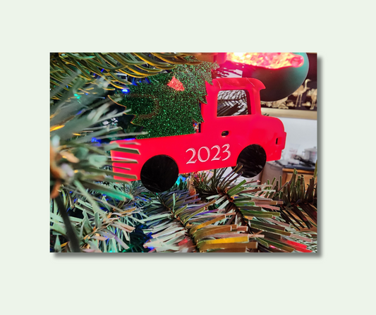 Christmas Red Truck Ornament