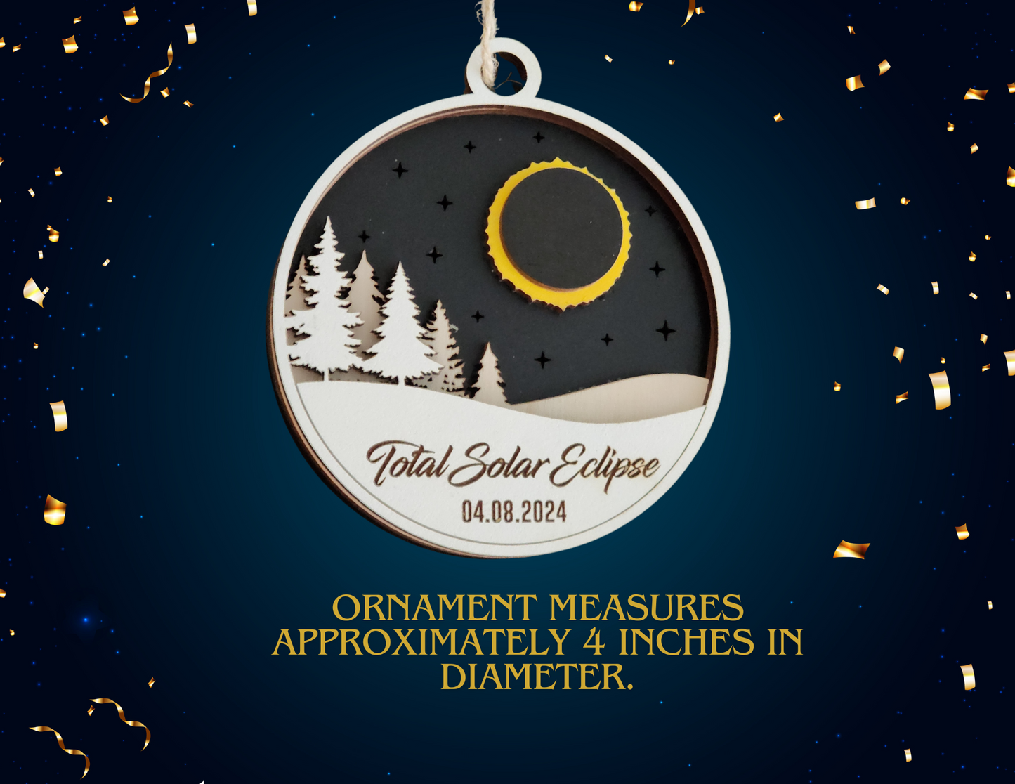 Total Solar Eclipse 2024 Ornament