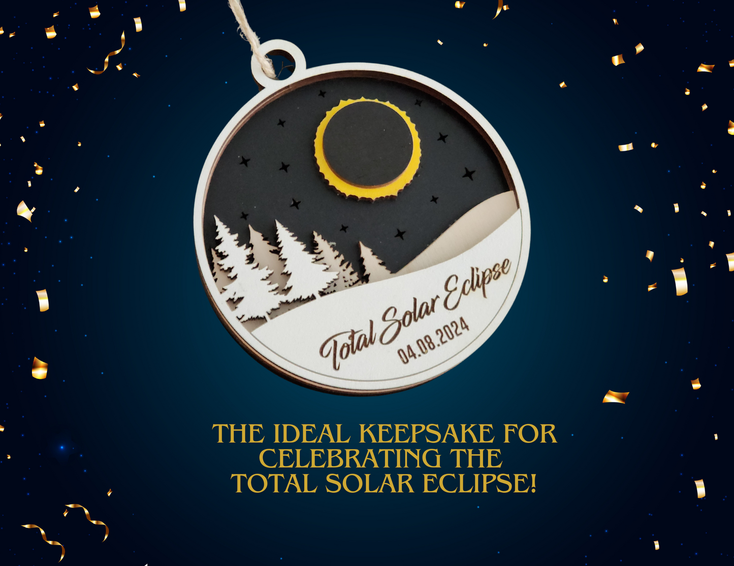 Total Solar Eclipse 2024 Ornament