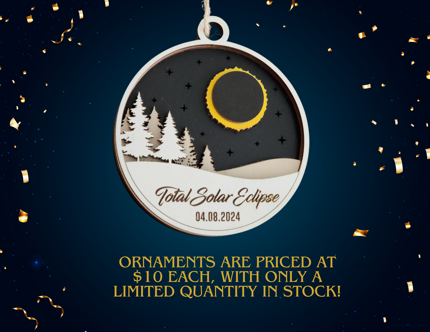 Total Solar Eclipse 2024 Ornament