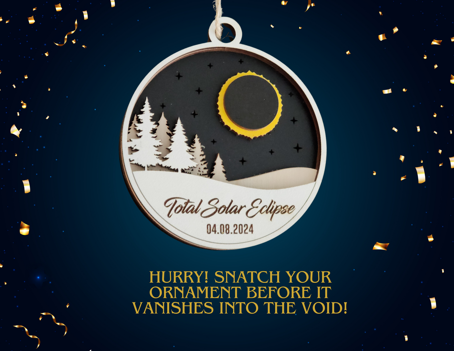 Total Solar Eclipse 2024 Ornament