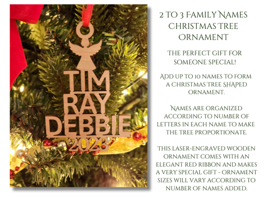 Family Names Christmas Ornament
