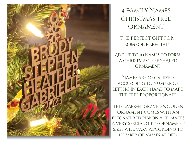 Family Names Christmas Ornament