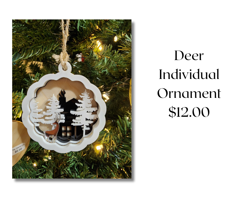 This deer ornament can be purchased individually.