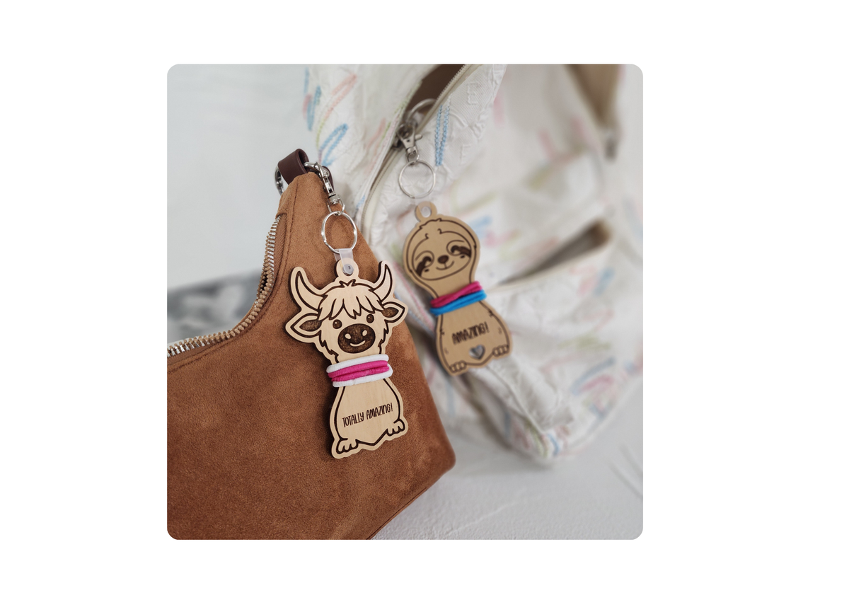 Personalized Animal Hair Tie Bag Tag