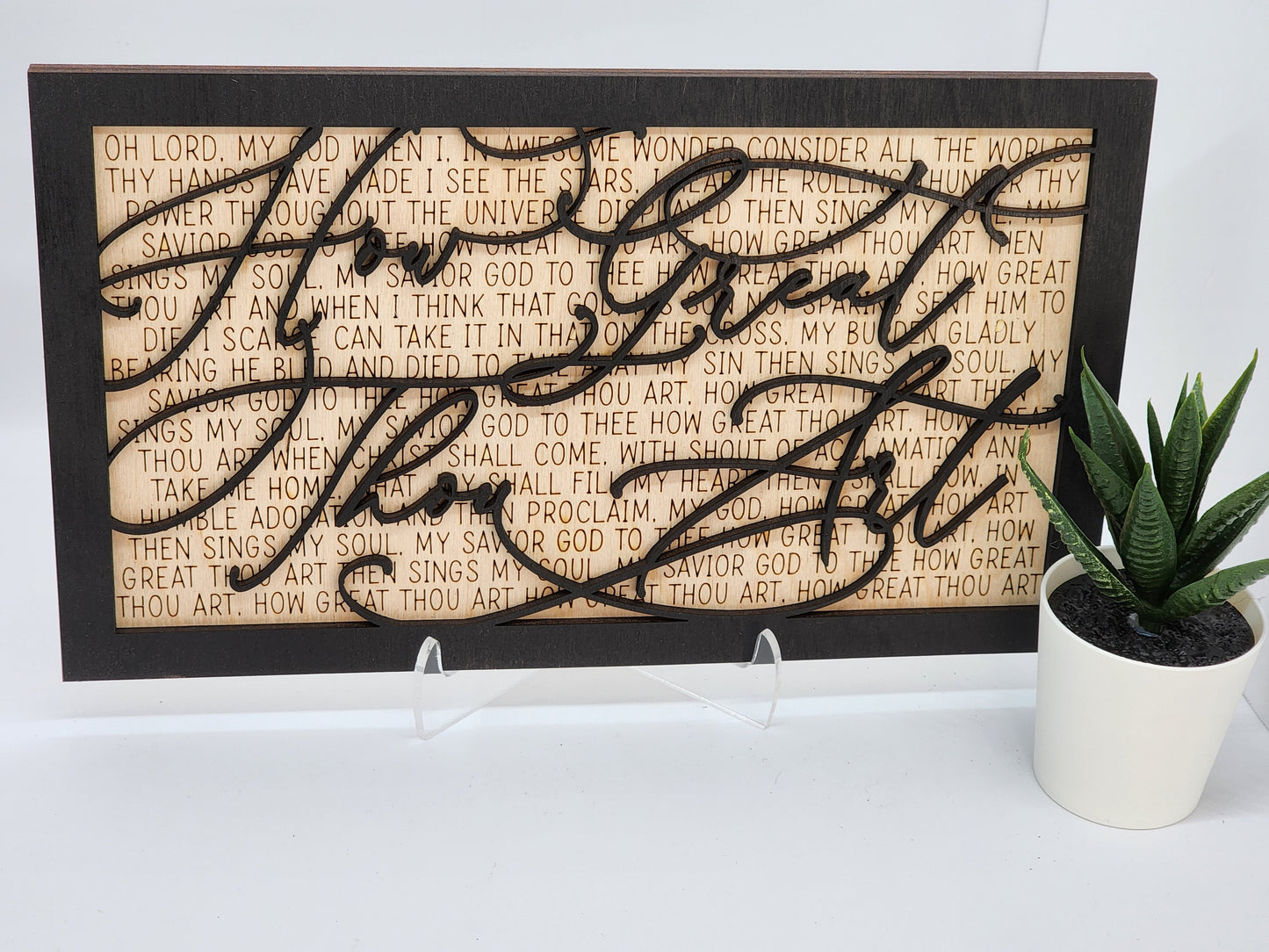 How Great Thou Art Wooden Sign